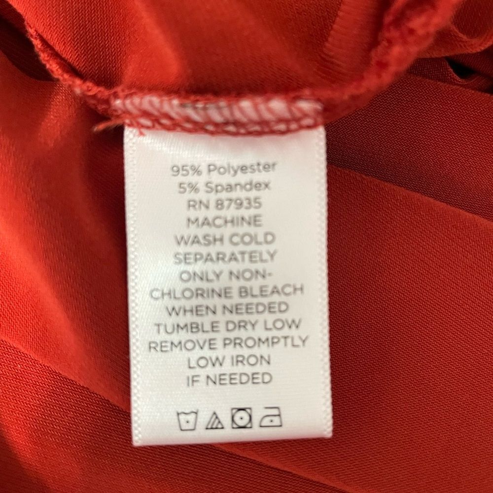 Susan Graver Essentials Womens Size Small Orange Liquid Knit Top 3/4 Sleeve EUC - Picture 7 of 7